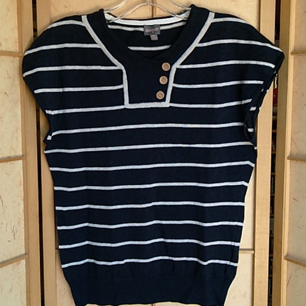 Gorman blue and gray striped blouse sz S
